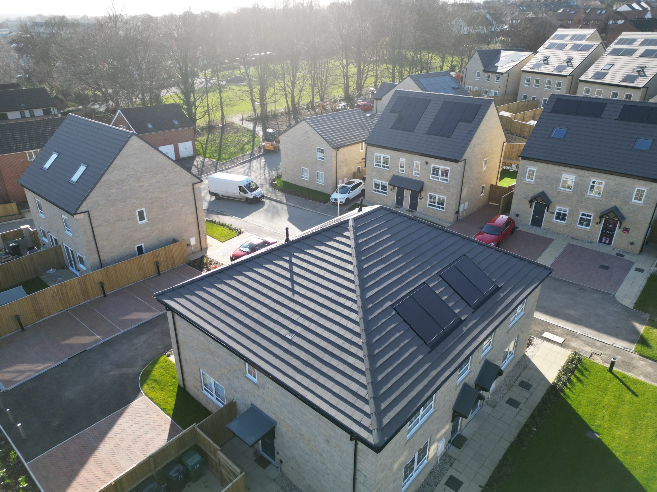 Completed 25-plot residential development in Pudsey, West Yorkshire delivered by Bond Brickwork for Newett Homes.